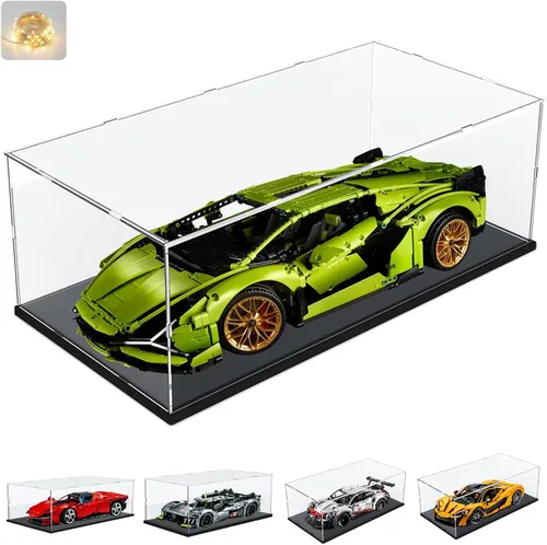 Vista 23 de Vitrina de acrílico transparente engrosada para coleccionables de Lego 75328 75976 Minifigure, caja transparente de autoensamblaje a prueba de polvo