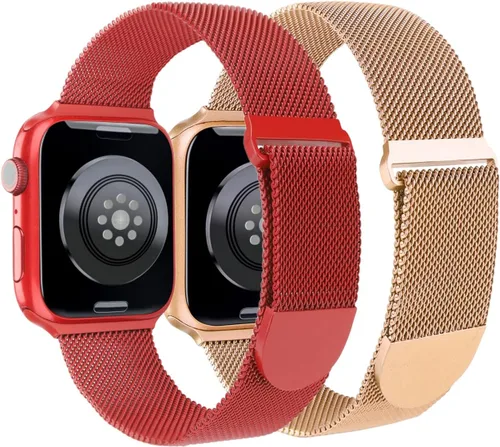 Vista 6 de Correa de metal compatible con correas de Apple Watch de 1.496 in 1.575 in 1.614 in 1.654 in 1.732 in 1.772 in 1.811 in 1.929 in Ultra 3/2/1, correa