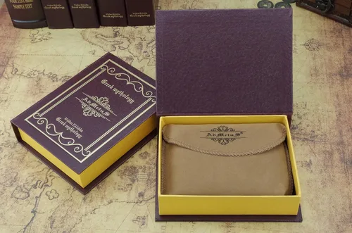 Vista 7 de Admetus - Cartera de piel auténtica para hombre con cremallera, plegable