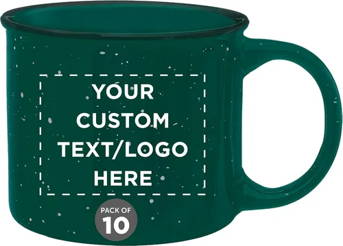 Vista 32 de DISCOUNT PROMOS Tazas de Café de Cerámica Personalizadas para Fogata de 13 oz. Juego de 100, Paquete Personalizado a Granel - Perfecto para Té