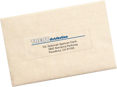 Vista 5 de Avery Printable Address Labels with Sure Feed, Matte Clear, 1-1/3" x 4", 350 Mailing Labels (08662)