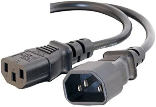 Vista 7 de C2G Legrand C12 IEC a C14 - Cable de alimentación IEC de 18 AWG, cable de extensión largo negro, repuesto de cable de alimentación de 15 pies, 1