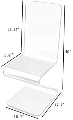 Vista 2 de FixtureDisplays® Hermosa silla Lucite Z de plexiglás acrílico 10035-2