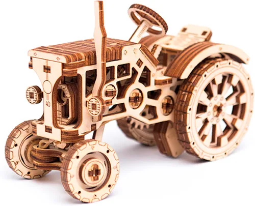 Vista 4 de WOODEN.CITY Rompecabezas 3D de tractor para adultos, modelo mecánico de tractor agrícola para adultos y adolescentes, kit de bricolaje de 148 piezas
