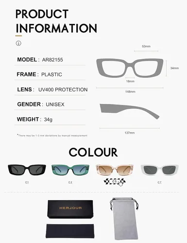 Vista 5 de Cat Eye Sunglasses for Women 90s Retro Trendy Y2K Classical Vintage Rectangle Gafas De Sol Para Mujer AR82155