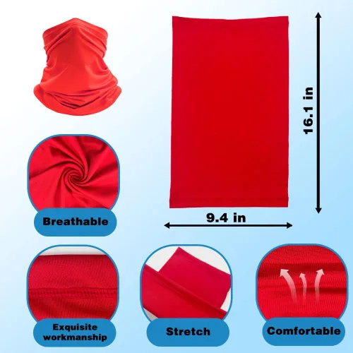 Vista 2 de Bufanda transpirable para el cuello, máscara facial para hombres y mujeres, senderismo, ciclismo, deportes, pesca, protección solar UV bandana