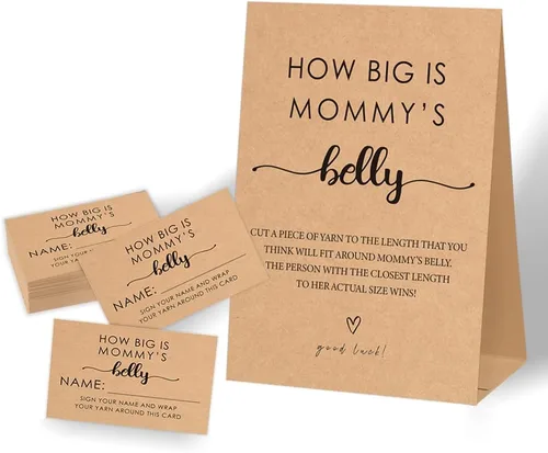 Vista 12 de ¿Qué Tan Grande Está la Barriguita de Mamá? Juego de Baby Shower, Mide la Barriguita de Mamá, Divertidos Juegos de Baby Shower para Adultos, Género