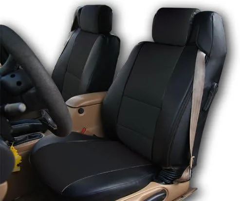 Vista 7 de Iggee Chrysler Sebring 1996 ~ 2000 convertible de cuero artificial Exact Original Fit 2 fundas de asiento delantero – asientos laterales del Beige