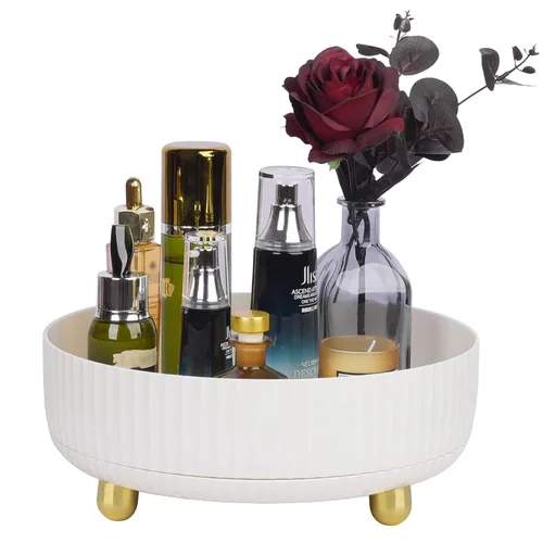 Vista 13 de Anyoifax Bandeja organizadora de perfumes de maquillaje, giratoria de 360 grados, organizador de loción para el cuidado de la piel, organizador