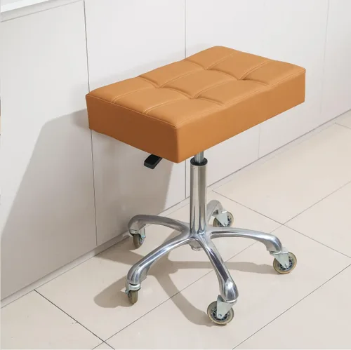 Vista 12 de Kaleurrier Taburetes resistentes con ruedas, taburete ajustable sin respaldo de 400 libras, silla giratoria para superficie de altura de mostrador