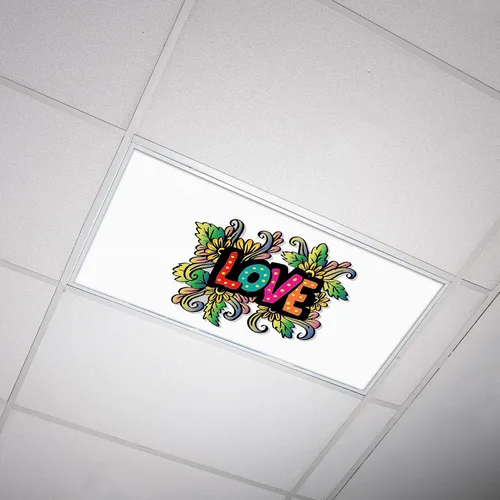 Vista 7 de Cubierta de luz fluorescente para luces de techo, decoración de aula, inserto de película retroiluminada de alta calidad, 2 x 4