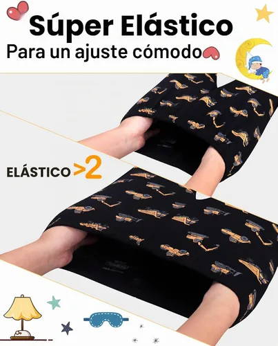 Vista 4 de DAUGHTER QUEEN - Pijama para niños de 4 piezas, conjunto corto 100 % algodón, talla 18 meses-12 años Soft, Breathable, Lightweight, Comfortable