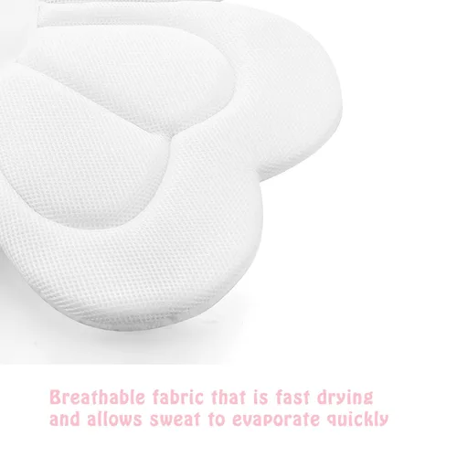 Vista 5 de PandaEar Almohadilla de baño para bebé recién nacido, asiento de baño de bebé a niños pequeños de 0 a 6 meses en adelante, pétalos de flores suaves