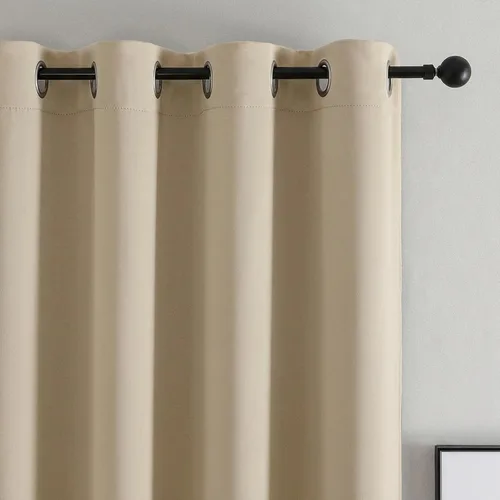 Vista 211 de Simplebrand Juego de 2 paneles de cenefa aguamarina para ventana de cocina de 14 pulgadas de largo, cortinas de oscurecimiento de habitación