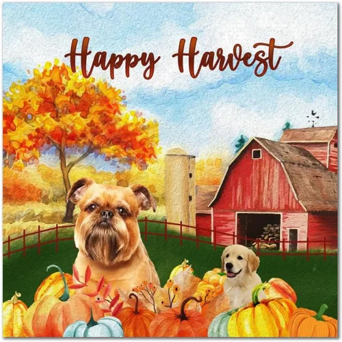 Vista 10 de Happy Harvest Labrad Doodle Dog Barn Wood Sign Fall Pumpkin Wall Plaque Pumpkin Farm Wood Panels Classic Home Wall Hanging Sign Decoration for Front