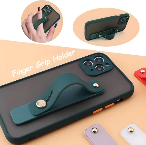 Vista 7 de Funda con correa para iPhone 15 de 6.1 pulgadas con soporte de pulsera, TPU suave y transparente protector a prueba de golpes, resistente, lazo