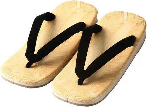 Vista 2 de Edoten Negro Setta Japanese Tatami Zouri Sandalias, Negro