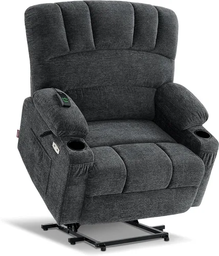 Vista 14 de MCombo Silla Reclinable Elevadora Eléctrica de Gran Tamaño para Ancianos, Silla Elevadora con Calor y Masaje, Reclinable Elevadora para Grandes