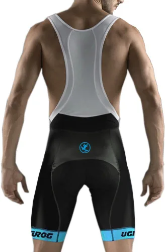 Vista 18 de UGLY FROG Designs - Pantalones cortos de ciclismo con pantalones cortos con peto, pantalones cortos de ciclismo Pro/BIP, acolchado 3D Coolmax