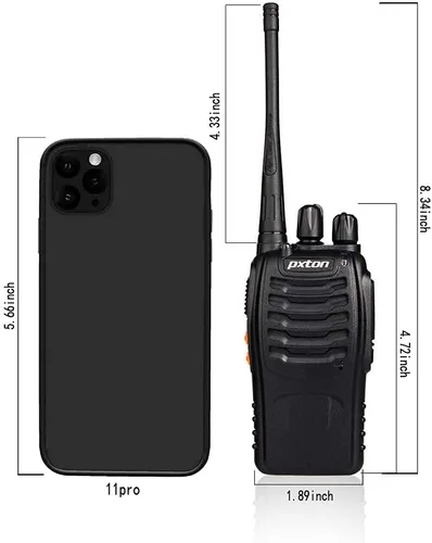 Vista 3 de pxton Radios bidireccionales de largo alcance para adultos con auriculares, Walkie Talkies de 16 canales de mano de 2 vías Radio recargable