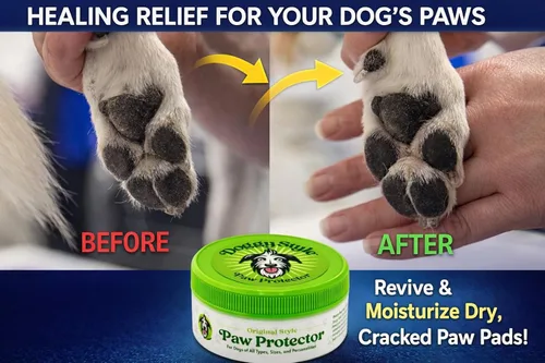 Vista 9 de Doggy Style Bálsamo de patas para perros, cera natural segura para lamer patas para patas secas y agrietadas, hidratante para almohadillas, nariz