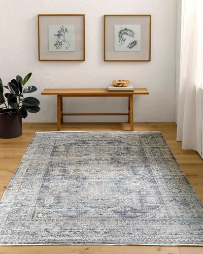 Vista 15 de Livabliss x Becki Owens Margaret Alfombra de Pasillo Vintage Lavable para Exteriores, 2'7" x 7'3", Gris/Carbón, (7' y menos)