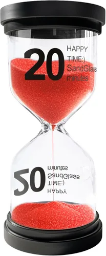 Vista 19 de Temporizador de arena de 1 minuto, reloj de arena de plástico para niños, temporizador de reloj de arena acrílico, reloj de arena pequeño de 1 Rojo