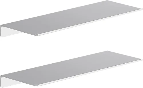 Vista 10 de Danpoo Pequeño estante flotante para almacenamiento en la pared, mini estante de exhibición para coleccionables, estante de pared de metal para Negro