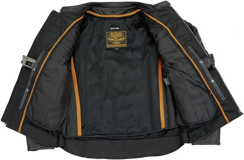 Vista 4 de Chamarra de piel Leather King para hombres
