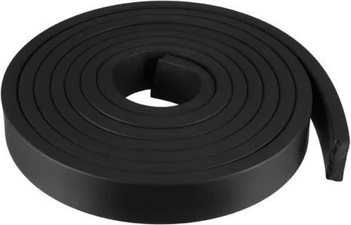 Vista 65 de uxcell Tira de sello de goma rectangular maciza, 0.197 in de ancho, 0.118 in de grosor, 3.3 ft de largo, color negro