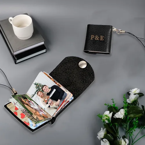 Vista 3 de Mini álbum de fotos personalizado, llavero de fotos personalizado con imagen de 4812, memoria para novio y novia