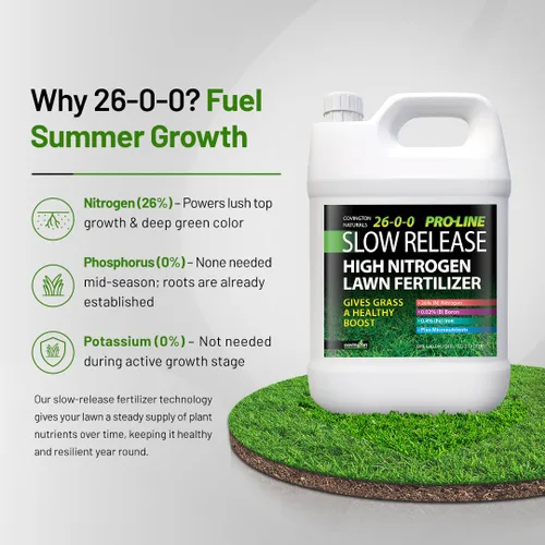 Vista 2 de Covington ProLine 26-0-0 NPK Fertilizante líquido de liberación lenta para césped (1 galón), alimento para césped con alto contenido de nitrógeno