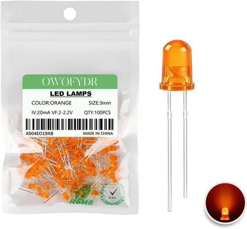Vista 14 de 100 diodos LED RGB de 0.118 in, cátodo común, orificio pasante