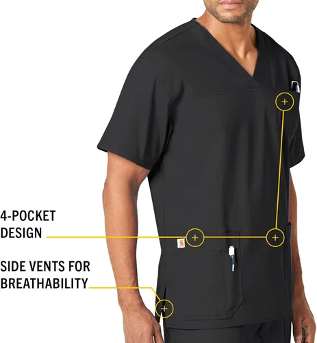 Vista 4 de Carhartt - Camisa ripstop multibolsillo de uniforme para hombre