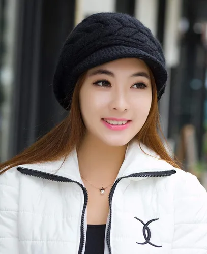 Vista 4 de Vpang - Gorro de lana para mujer, diseño de invierno