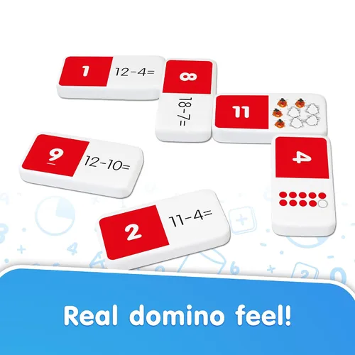 Vista 3 de Junior Learning Dominoes Subtraction Blanco 7.8 H x 4.7 L x 1.5 W