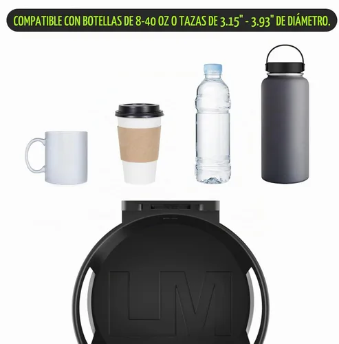 Vista 2 de Large Cup Holder Wall Mount, Heavy Duty Plastic Drink Holder