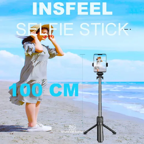 Vista 7 de Trípode para selfie stick con control remoto, soporte portátil Bluetooth para teléfono celular de viaje compatible con iPhone 14/13/12/11 Pro/XS
