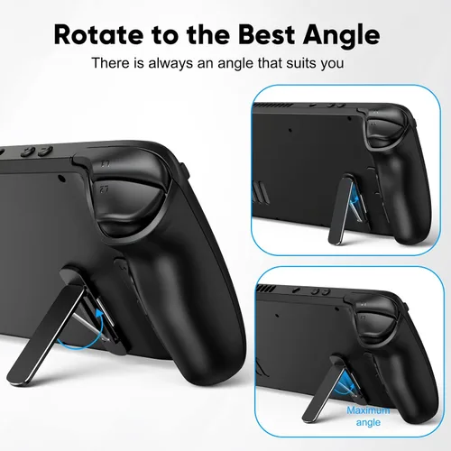 Vista 5 de FYOUNG - Juego de 2 soportes para plataforma de vaporSwitch Lite mini ajustable plegable universal soporte de carcasa trasera para teléfono tableta
