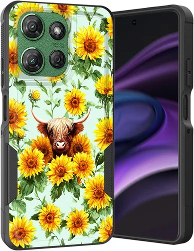 Vista 221 de para Moto G Play 4G 2024, funda de dos capas híbrida resistente y a prueba de golpes, PC duro + silicona suave protectora para Motorola Moto G Play
