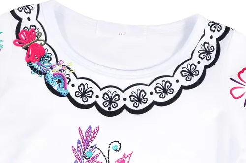 Vista 5 de WonderBabe Encanto Dress for Girls Mirabel Isabella Dolores Costume Princess Dress Cosplay Birthday Halloween Outfits