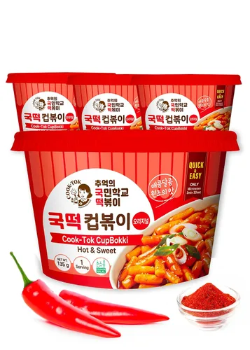 Vista 8 de Korean Food CookTok Tteokbokki, kit de pastel de arroz carbonara picante