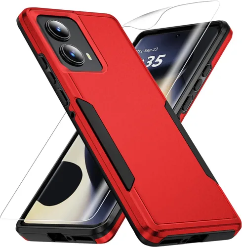 Vista 18 de Funda para Moto G 5G 2022, con protector de pantalla [prueba de caídas de grado militar], funda protectora resistente de servicio pesado robusto a