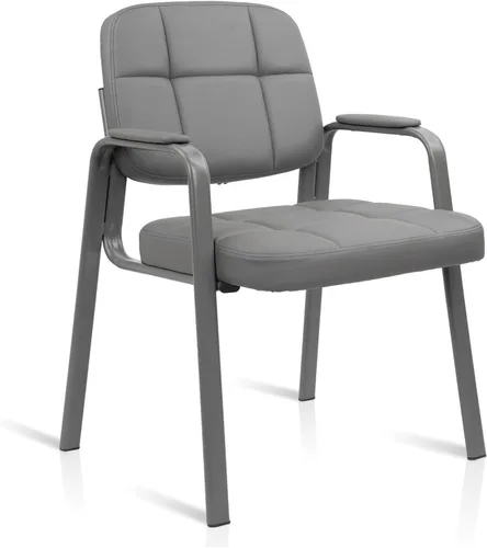 Vista 38 de CLATINA Silla de recepción de invitados, sillas de sala de conferencias, sillas de sala de espera con brazos acolchados, silla de escritorio sin