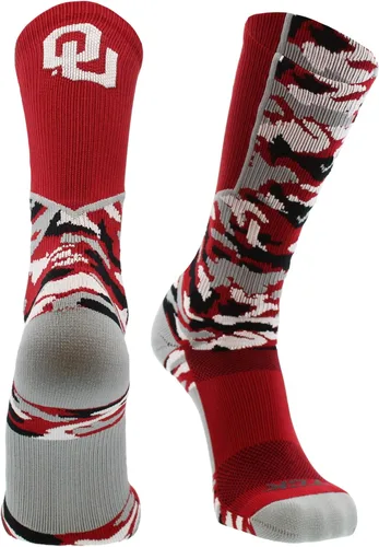 Vista 18 de TCK NCAA Woodland Camo Crew Socks – Officially Licensed Collegiate Fan Gear – Durable Cushioned Moisture Wicking Socks