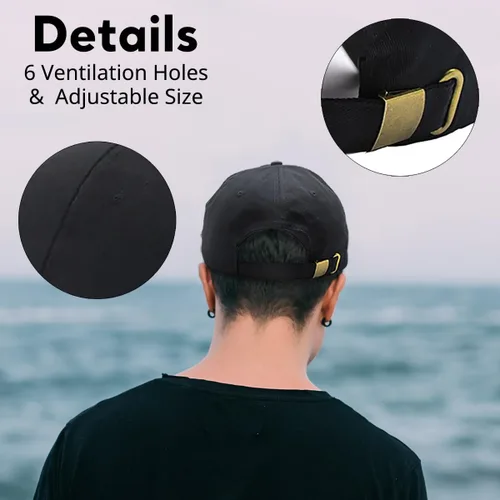Vista 3 de Gorra de béisbol ajustable de algodón con texto en inglés "It's Not A Dad BOD It's A Father", divertida gorra de camionero negra retro, accesorios