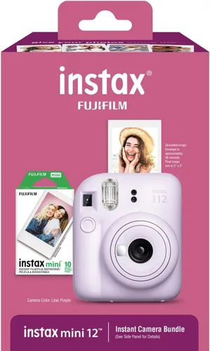 Vista 2 de Fujifilm Instax Mini 12 Purple Holiday Bundle 2023