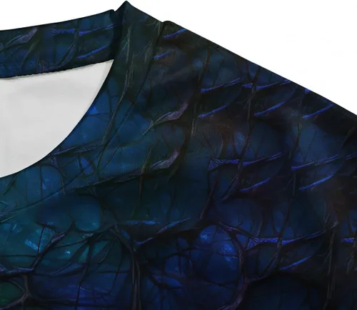 Vista 6 de Camisetas de ciencia ficción biotecnológica para hombre, estampado 3D, camiseta de red neuronal abstracta Y2K Cyberpunk Streetwear