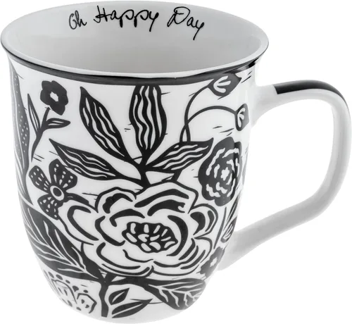 Vista 26 de Karma Gifts - Taza bohemia de 16 onzas, color blanco y negro, diseño de abeja, bonita taza de café y té, tazas de café de cerámica para mujeres