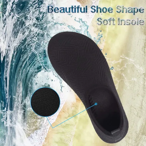 Vista 2 de YALOX - Zapatos acuáticos, de secado rápido con sensación de pies descalzos para mujer y hombre, calcetines acuáticos para exterior, playa